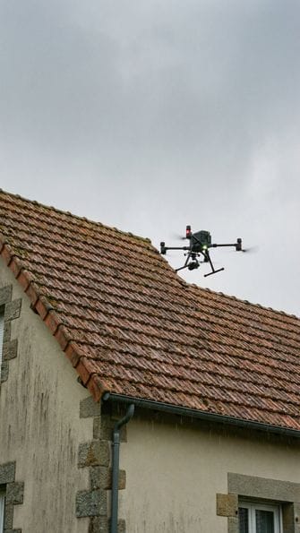Drone utilisé pour le diagnostic de toiture TA Couverture