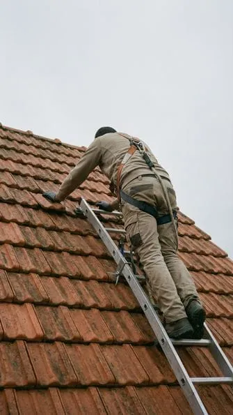 Technicien TA Couverture en intervention sur une toiture